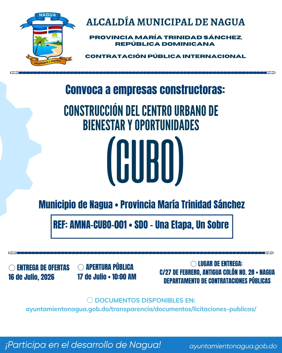 PARTICIPA EN LA LICITACIÓN DEL CUBO